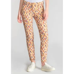 Pantalon slim DYLI MAY fauve jaune en coton Nea