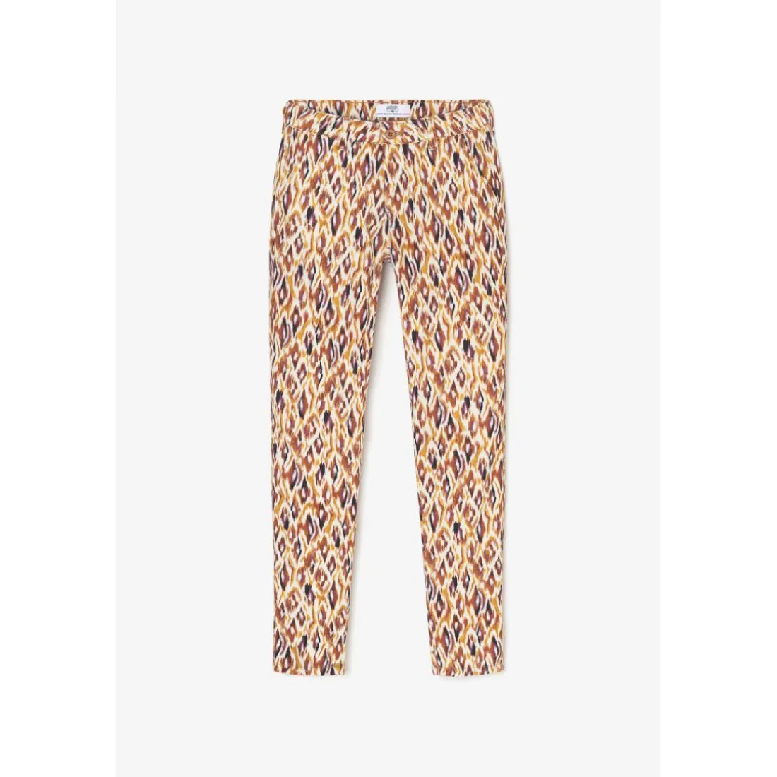 Pantalon slim DYLI MAY fauve jaune en coton Nea