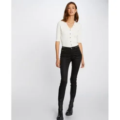 Pantalon slim enduit