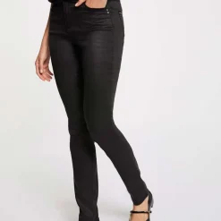 Pantalon slim femme Morgan noir en coton