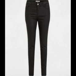 Pantalon slim femme Morgan noir en coton