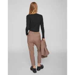 Pantalon slim fit marron Lola