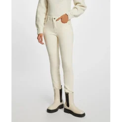 Pantalon slim taille standard ivoire