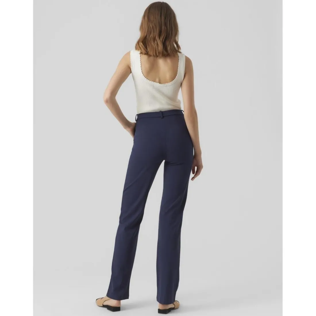 Pantalon straight fit bleu foncé