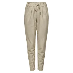 Pantalon taille classique beige en viscose Yael