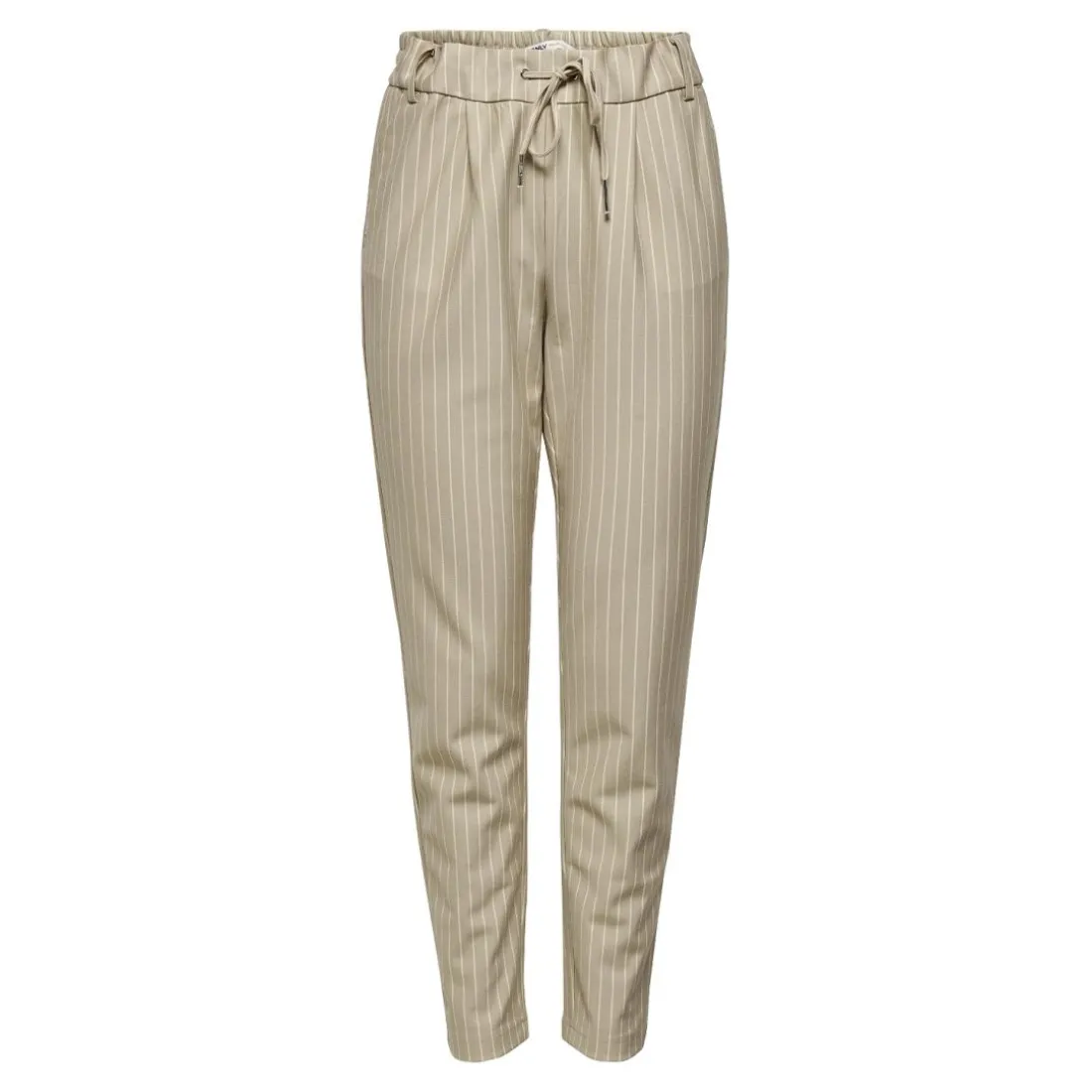 Pantalon taille classique beige en viscose Yael