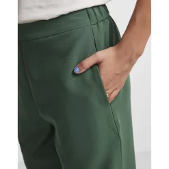 Pantalon tailleur ample taille haute Bozzy vert Faye
