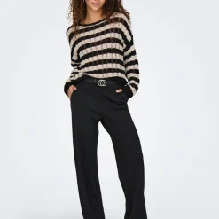 Pantalon Tailleur ONLPOPTRASHIFE - Noir en viscose Eve