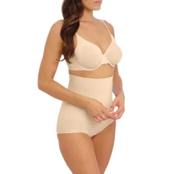 Panties sculptant taille haute - Beige INES SECRET en nylon