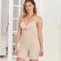 Panty gainant taille haute contrôle extra ferme beige en nylon