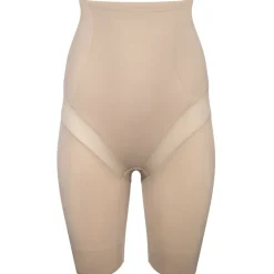 Panty gainant taille haute beige en nylon