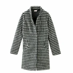Pardessus masculin imprimé pied de coq femme 3 SUISSES Collection - Noir en laine
