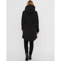 Parka Capuche Au-dessus du genou noir