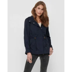 Parka Capuche Mancherons bleu