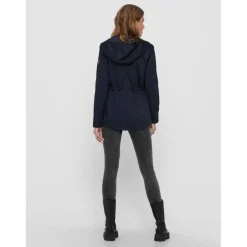 Parka Capuche Mancherons bleu