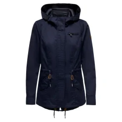 Parka Capuche Mancherons bleu