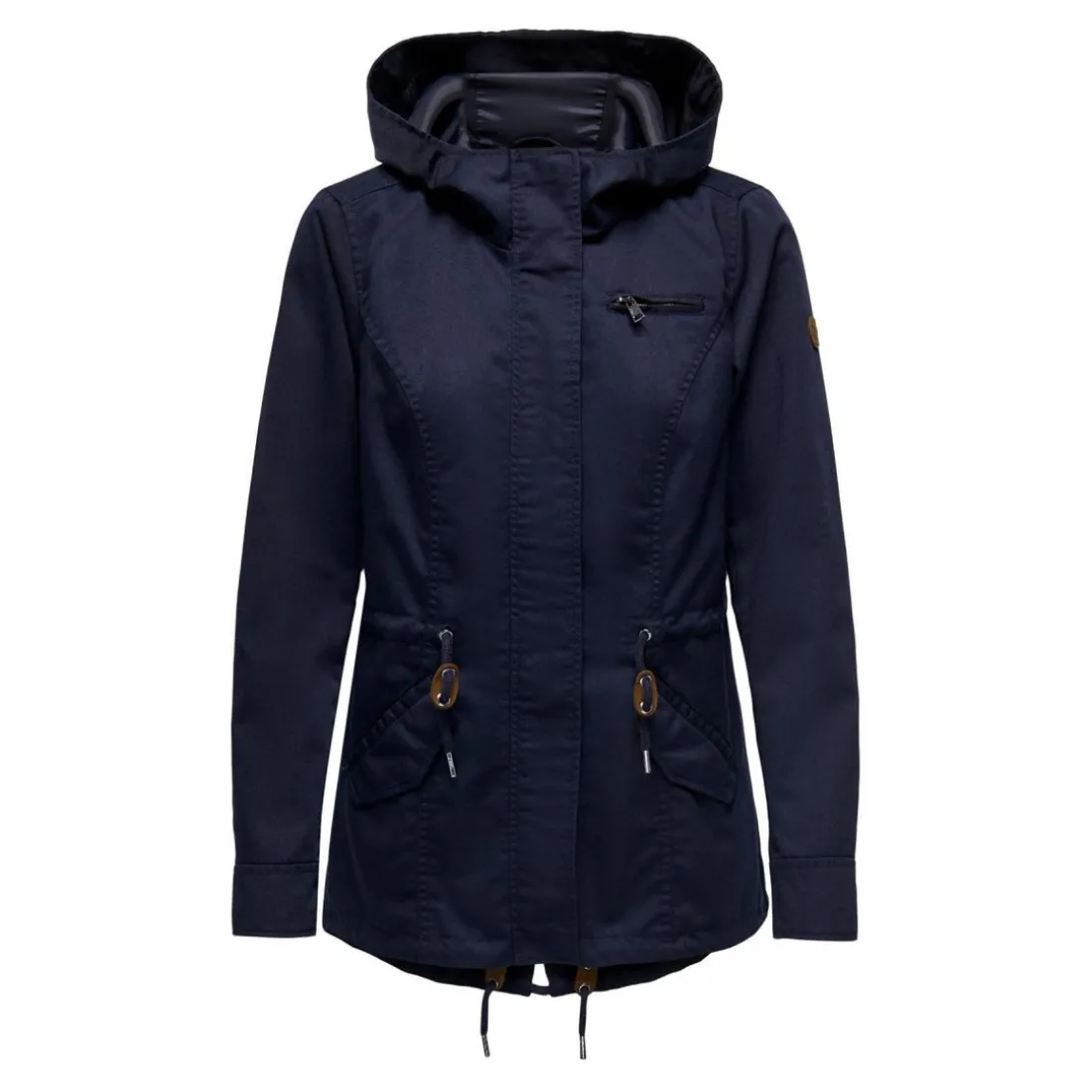 Parka Capuche Mancherons bleu