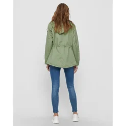 Parka Capuche Mancherons vert