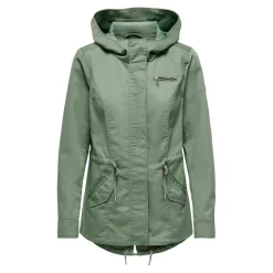 Parka Capuche Mancherons vert