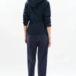 Parka femme bleu en coton