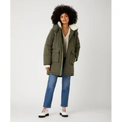 Parka Femme Long Parka kaki