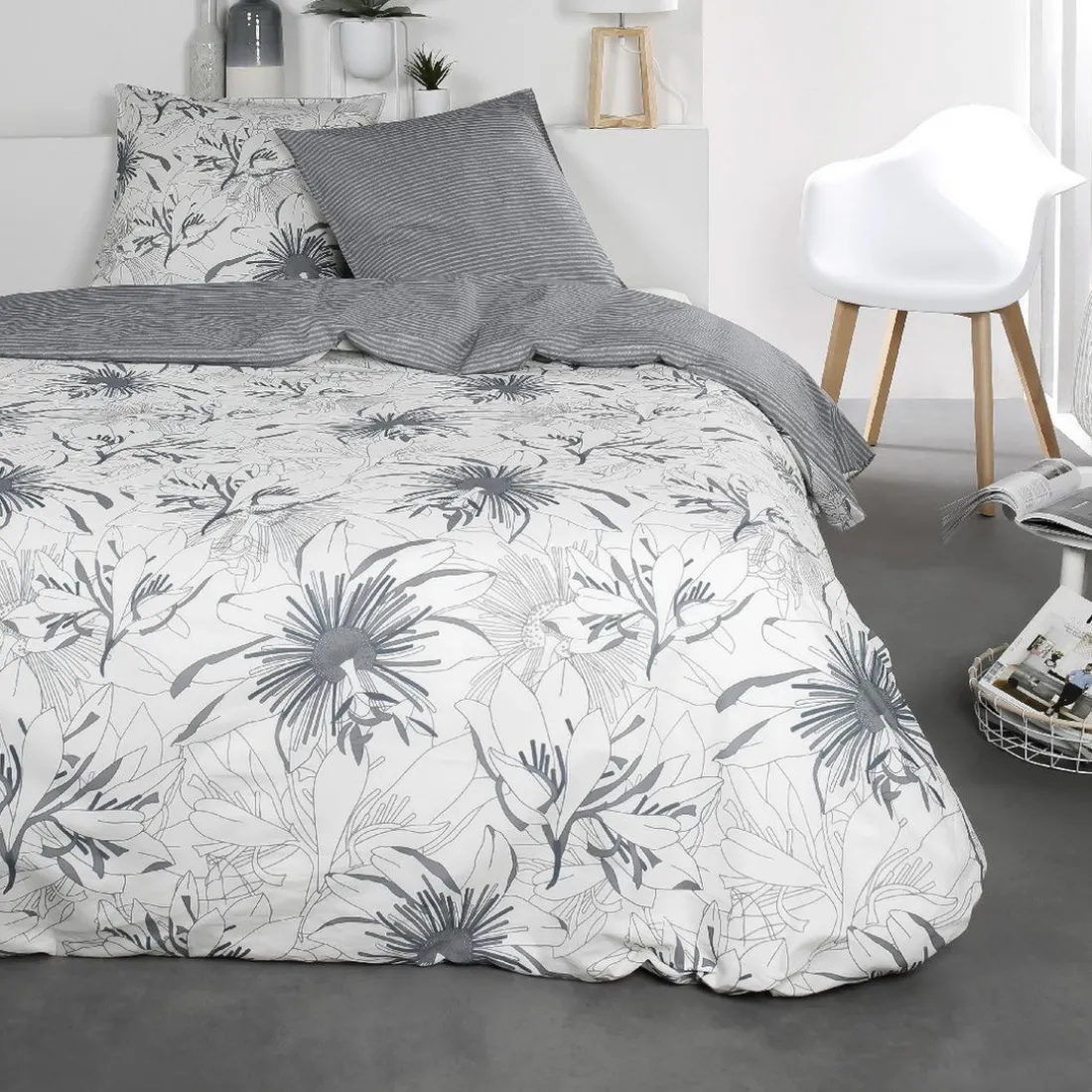 Parure de lit 2 personnes Coton 57 Fils Shamir