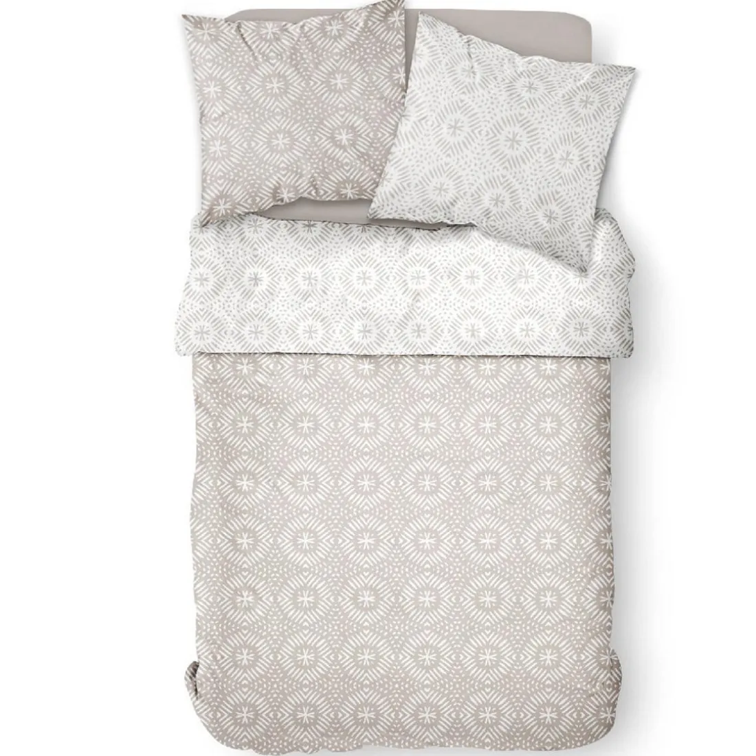 Parure de lit 2 personnes Coton 57 Fils Manon