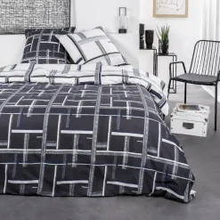 Parure de lit 2 personnes Coton 57 Fils Suliman