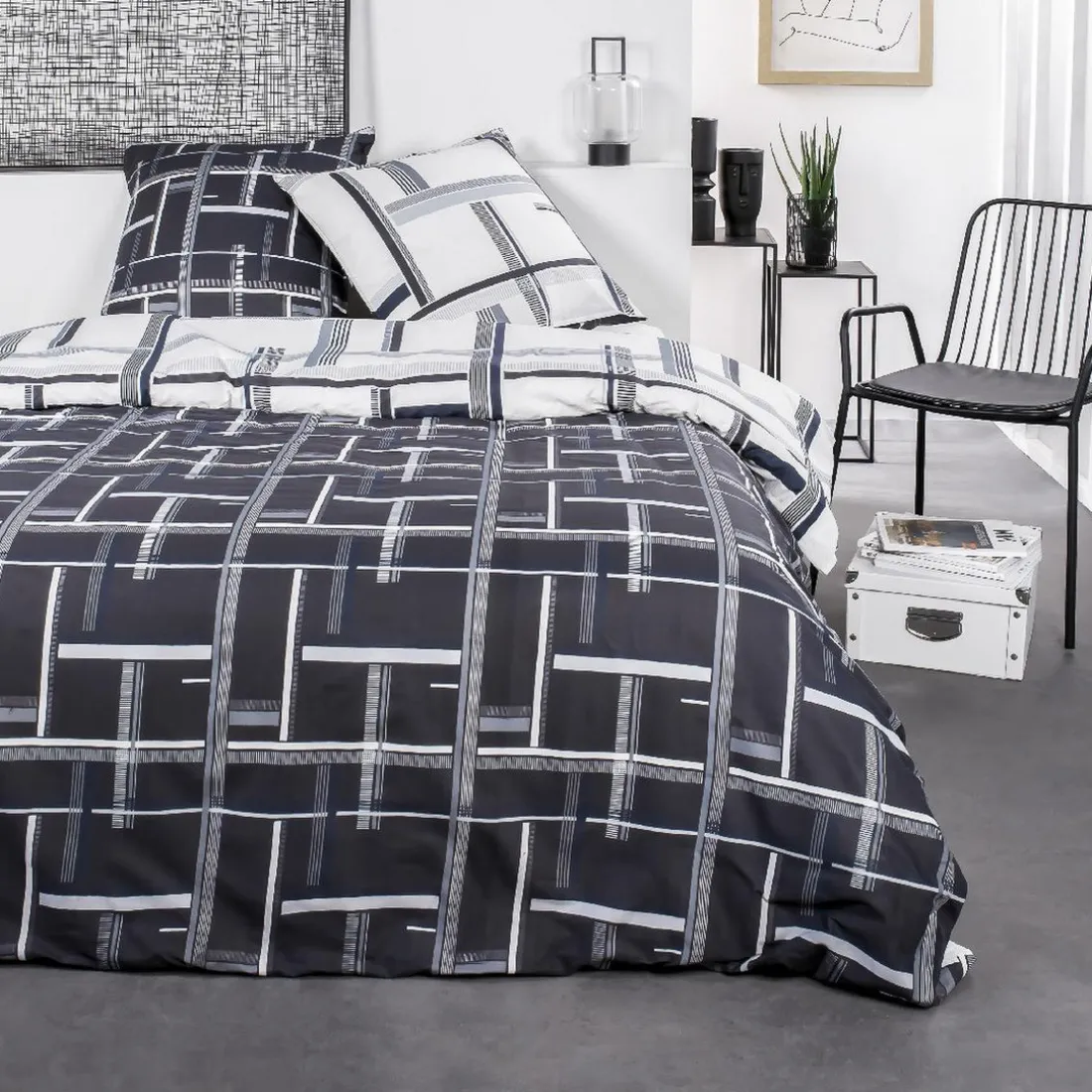 Parure de lit 2 personnes Coton 57 Fils Suliman