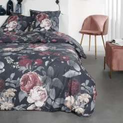 Parure de lit 2 personnes Coton 57 Fils Imprimé Bastien Blanc