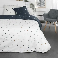 Parure de lit 2 personnes Coton 57 Fils Garance