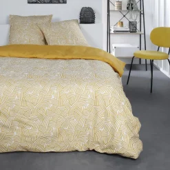 Parure de lit 2 personnes Coton 57 Fils Imprimé Bryan