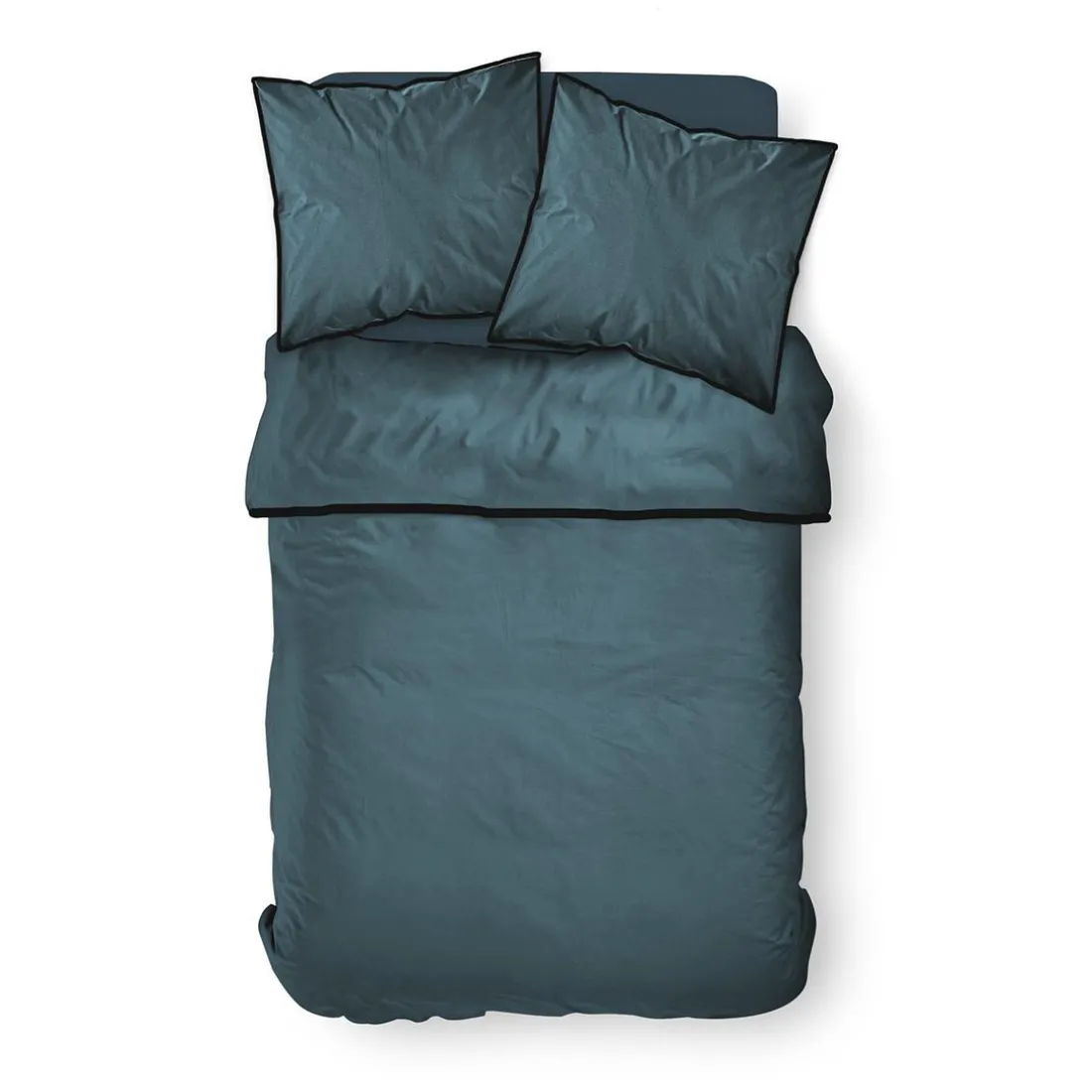 Parure de lit 2 personnes en Coton Bleu