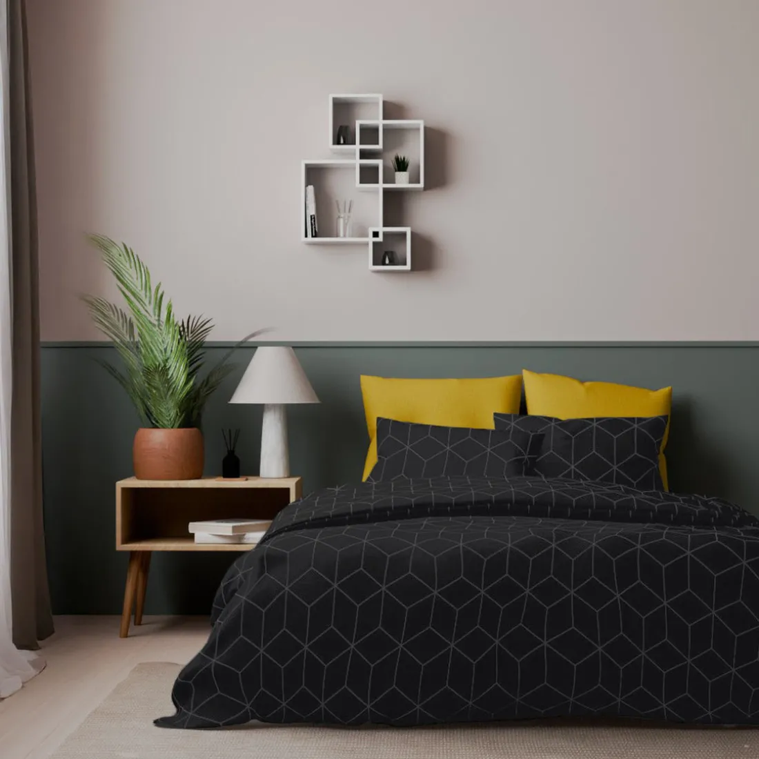Parure de lit coton JEHAUT - Anthracite