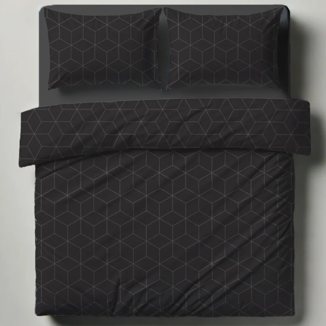 Parure de lit coton JEHAUT - Anthracite