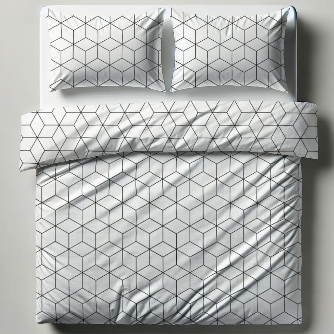Parure de lit coton JEHAUT - blanc/noir