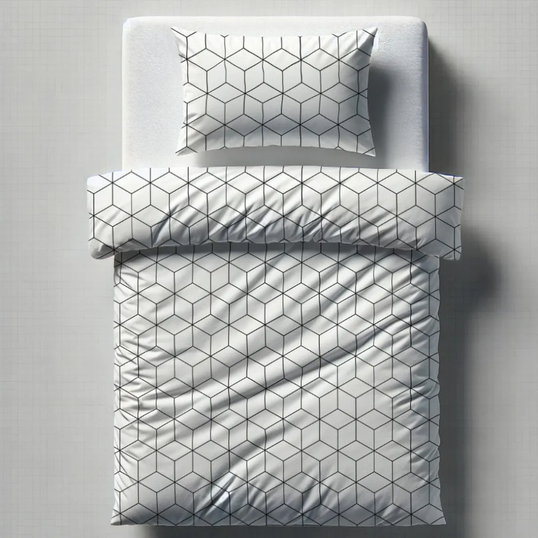 Parure de lit coton JEHAUT - blanc/noir