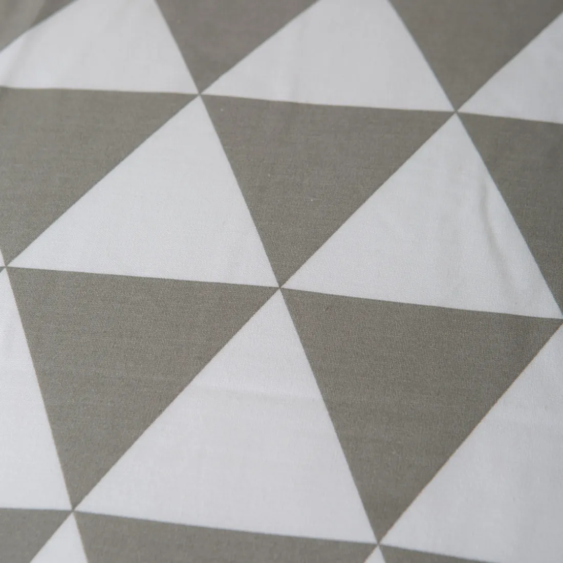 Parure de lit en Coton LORENZ- Gris/Blanc
