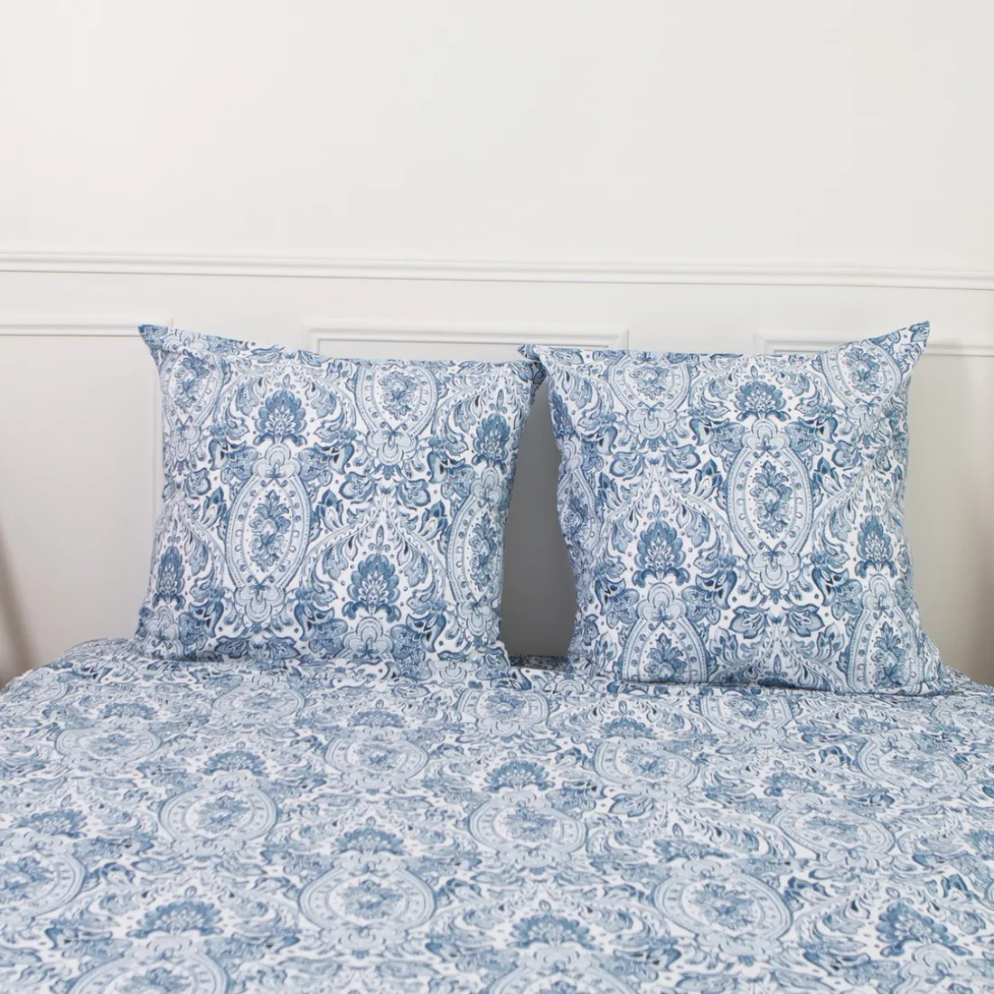 Parure de lit en coton MISTRY - Bleu