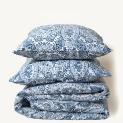 Parure de lit en coton MISTRY - Bleu