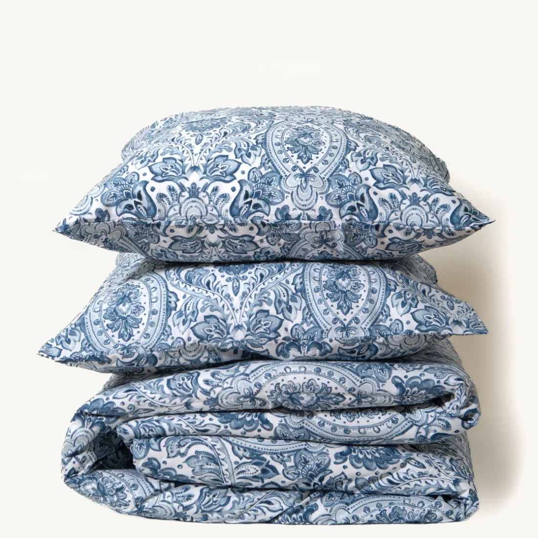 Parure de lit en coton MISTRY - Bleu