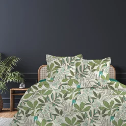 Parure de lit Housse de couette +2Taies 240X220 BALI vert