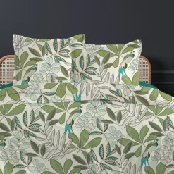 Parure de lit Housse de couette +2Taies 240X220 BALI vert