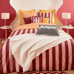 Parure de lit imprimée Cherry 240x220cm - rouge grenat