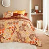 Parure de lit imprimée Daisie 240x220cm - marron
