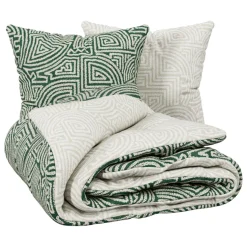 Parure de lit imprimée Naya 240x220cm - vert