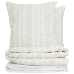 Parure de lit Isao coton blanc/jaune 260x240cm