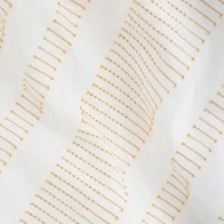Parure de lit Isao coton blanc/jaune 260x240cm