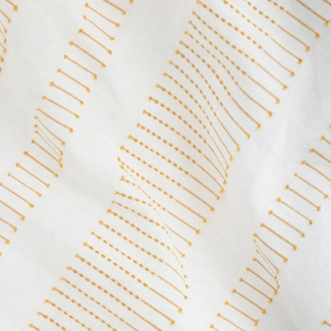 Parure de lit Isao coton blanc/jaune 240x220cm