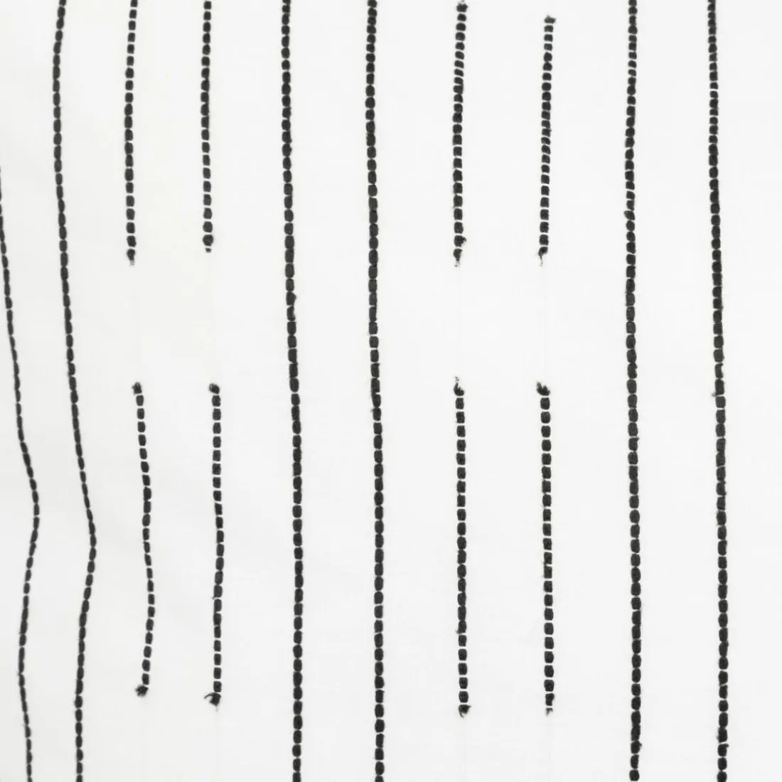 Parure de lit Kain coton blanc/noir 260x240cm